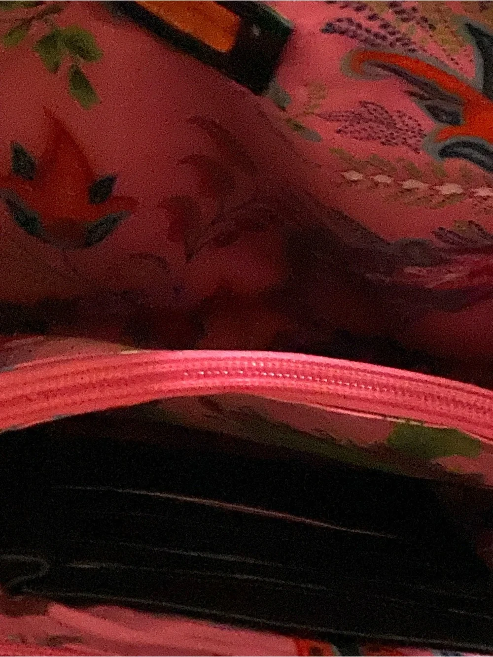 Latico Leather Green Tote Bag Zip Top Shoulder Bag Floral Lining